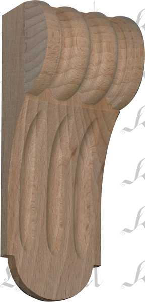 Holzapplikation antik, Buche. Kapitell Holz, Holzzierteil antik, Holzkapitell